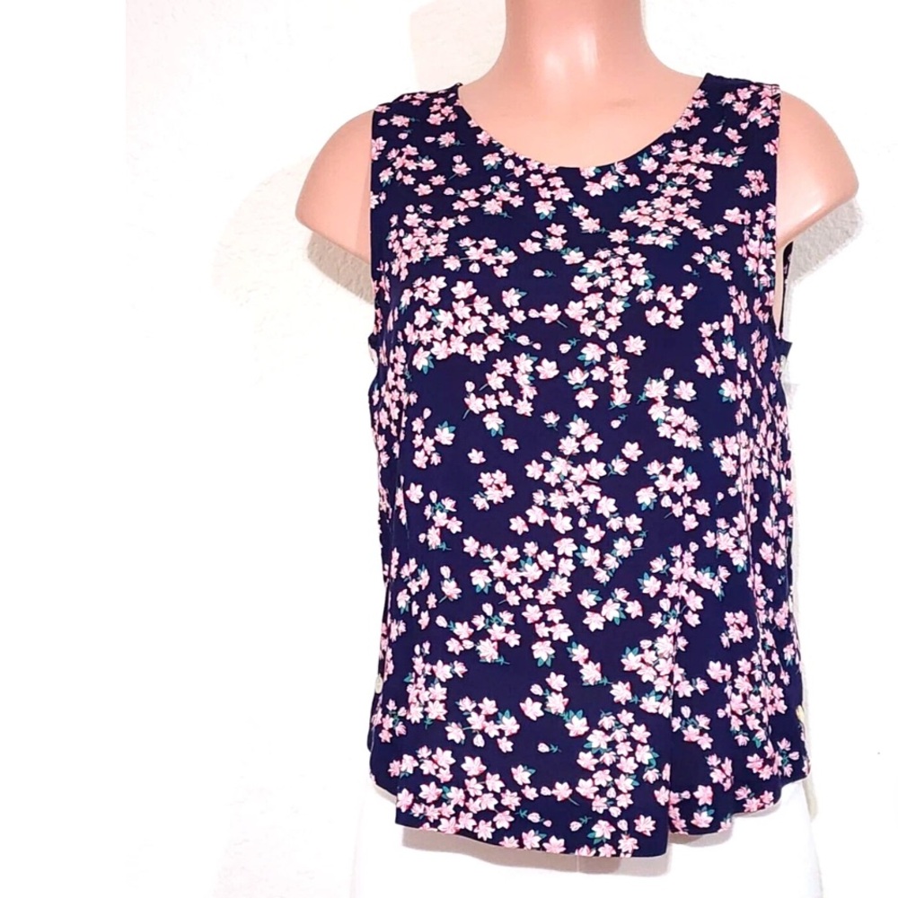 Draper James Rsvp Floral Sleeveless Blouse Medium
